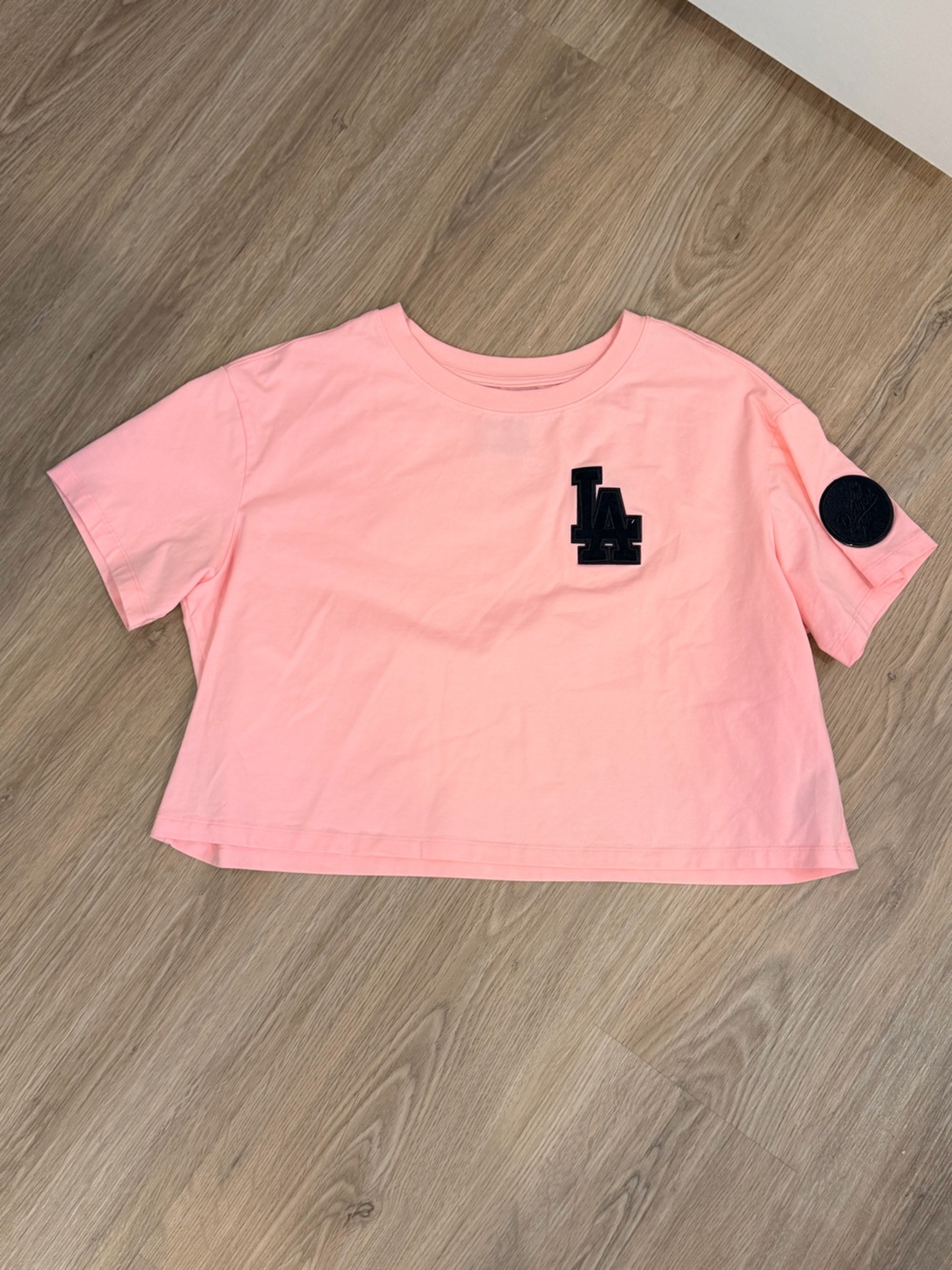 LA - Los Angeles Pink Short Sleeve Tee with Black LA Patch